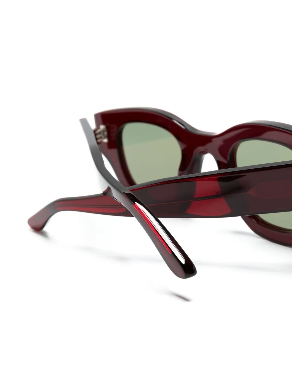 Thierry Lasry Zonnebril met rechthoekig montuur Groen