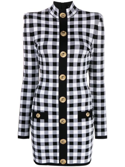 Balmain gingham mini dress Women