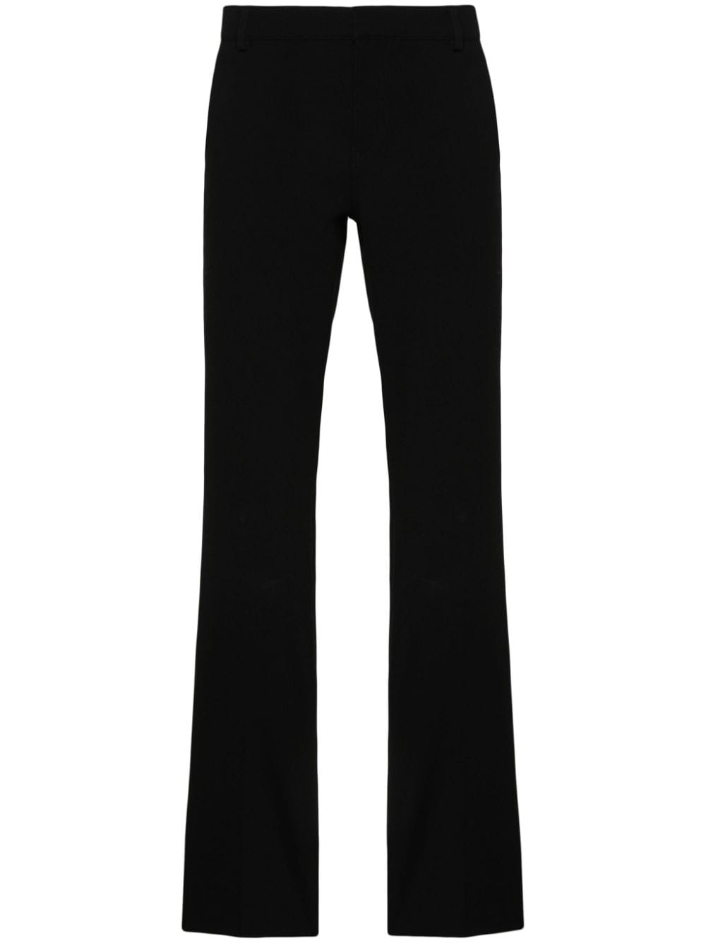 Balmain Crepe Straight-leg Trousers In Black