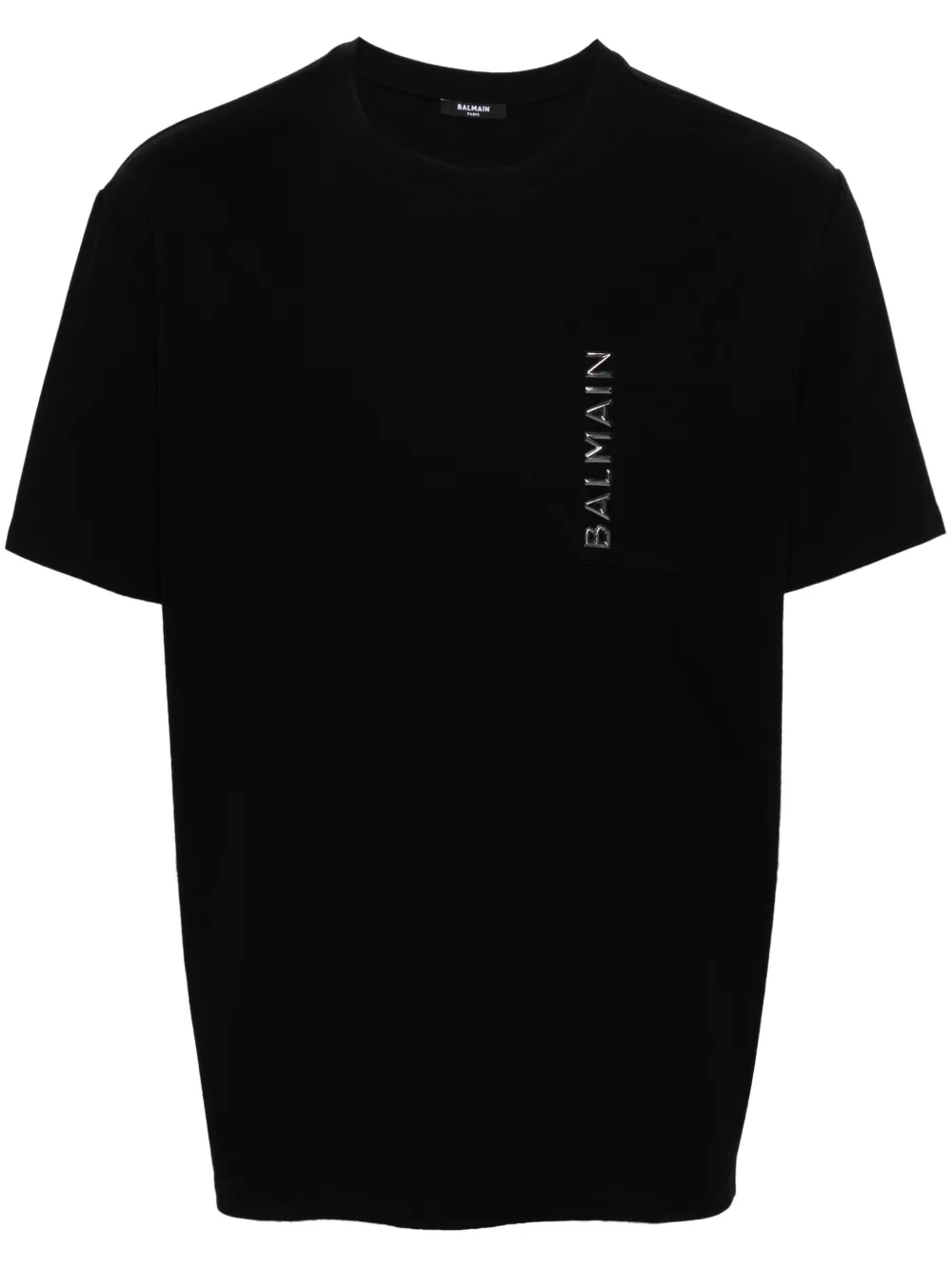 Balmain T-shirt met logo-reliëf Zwart