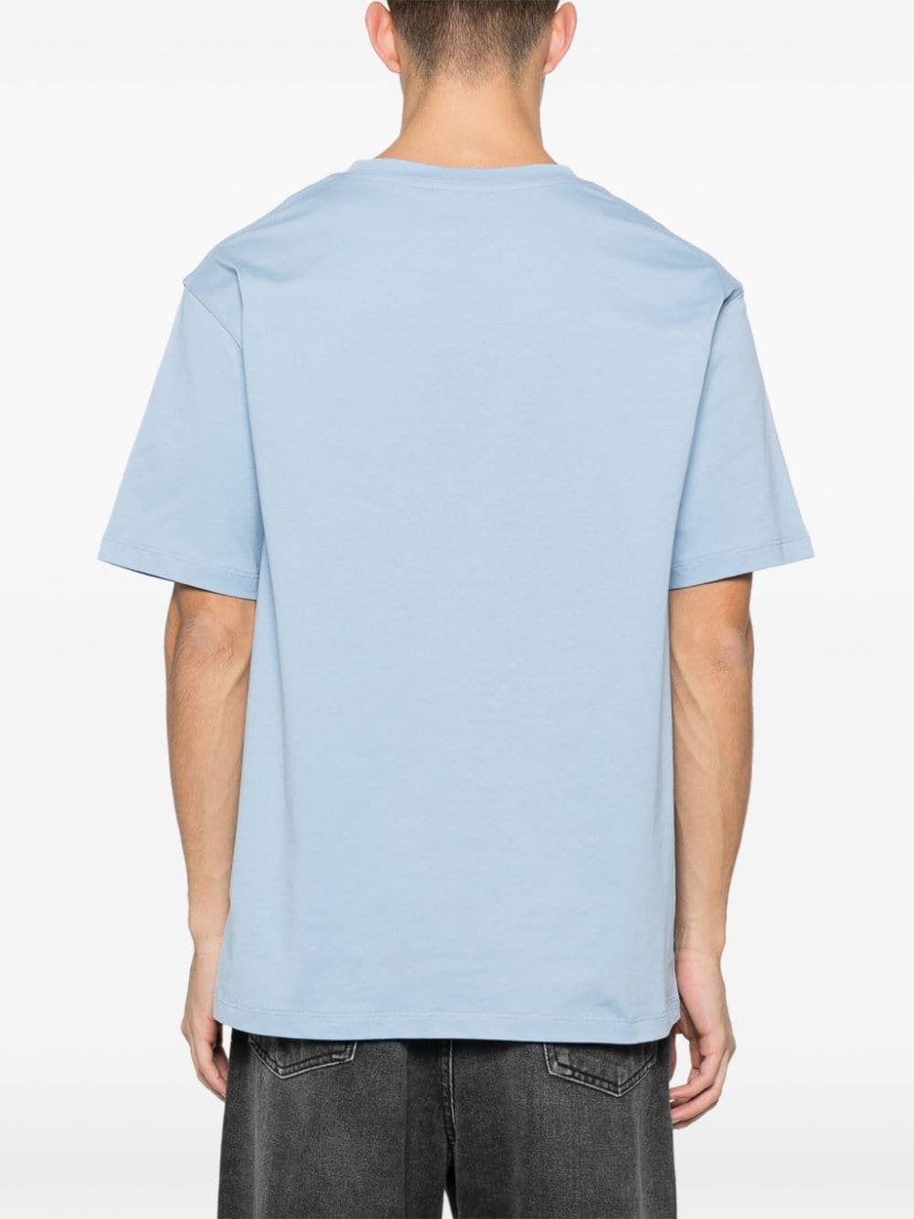 Shop Balmain Coin Cotton T-shirt In Blue