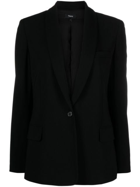 Theory shawl-lapels crepe blazer