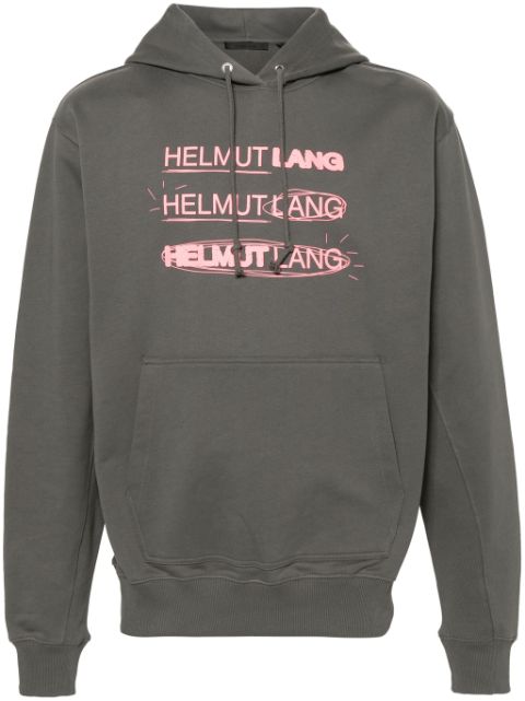 Helmut Lang slogan-print cotton hoodie