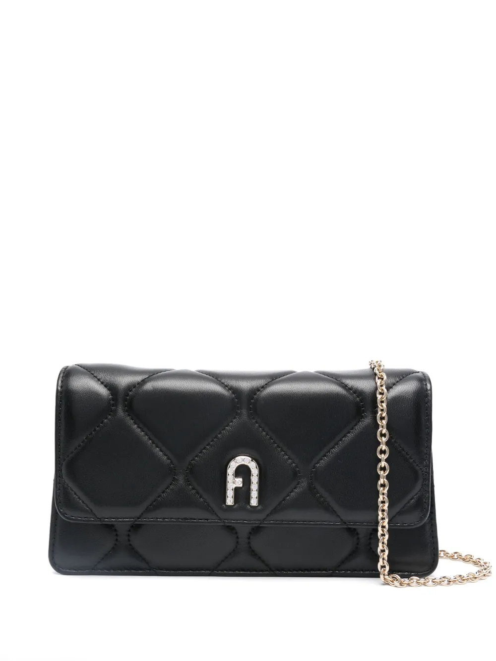 Furla Diamante gewatteerde crossbodytas Zwart