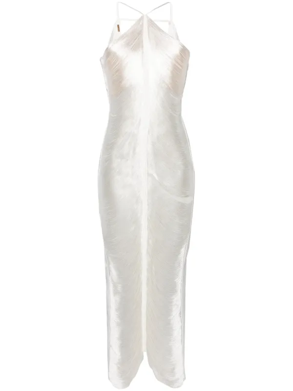 Cult Gaia Renata Fringed Gown - White