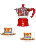 Dolce & Gabbana x Bialetti Moka Express coffee maker and espresso cups (set of two) - Red