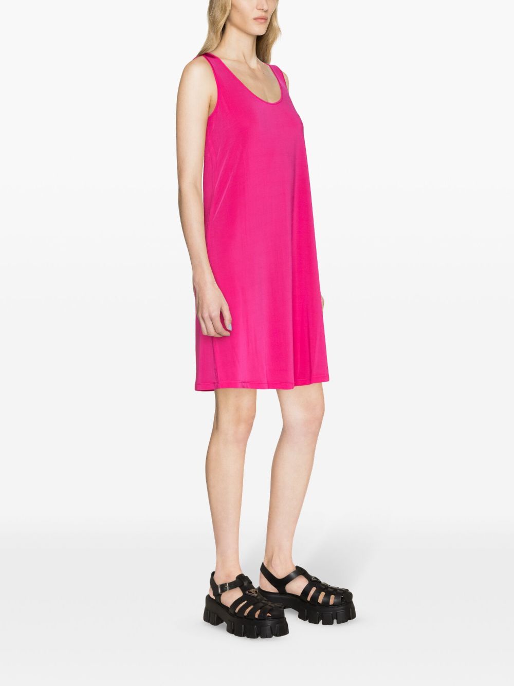 Shop Twinset Logo-embellished Sleeveless Minidress In Pink