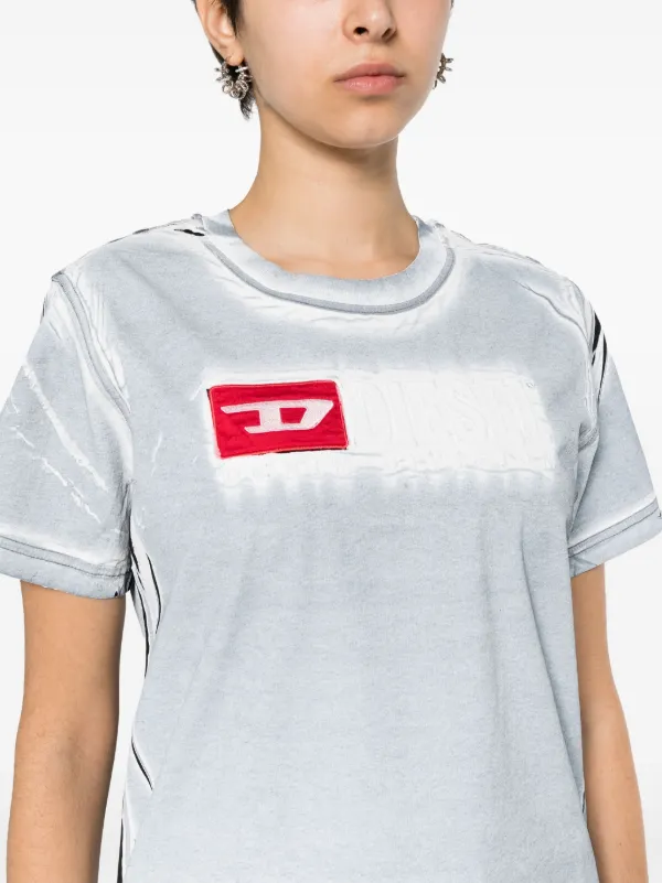 *完売間近* DIESEL Tシャツ グレー/ホワイト 送料・関税込み Diesel ペイント Tシャツ | ホワイト | FARFETCH JP
