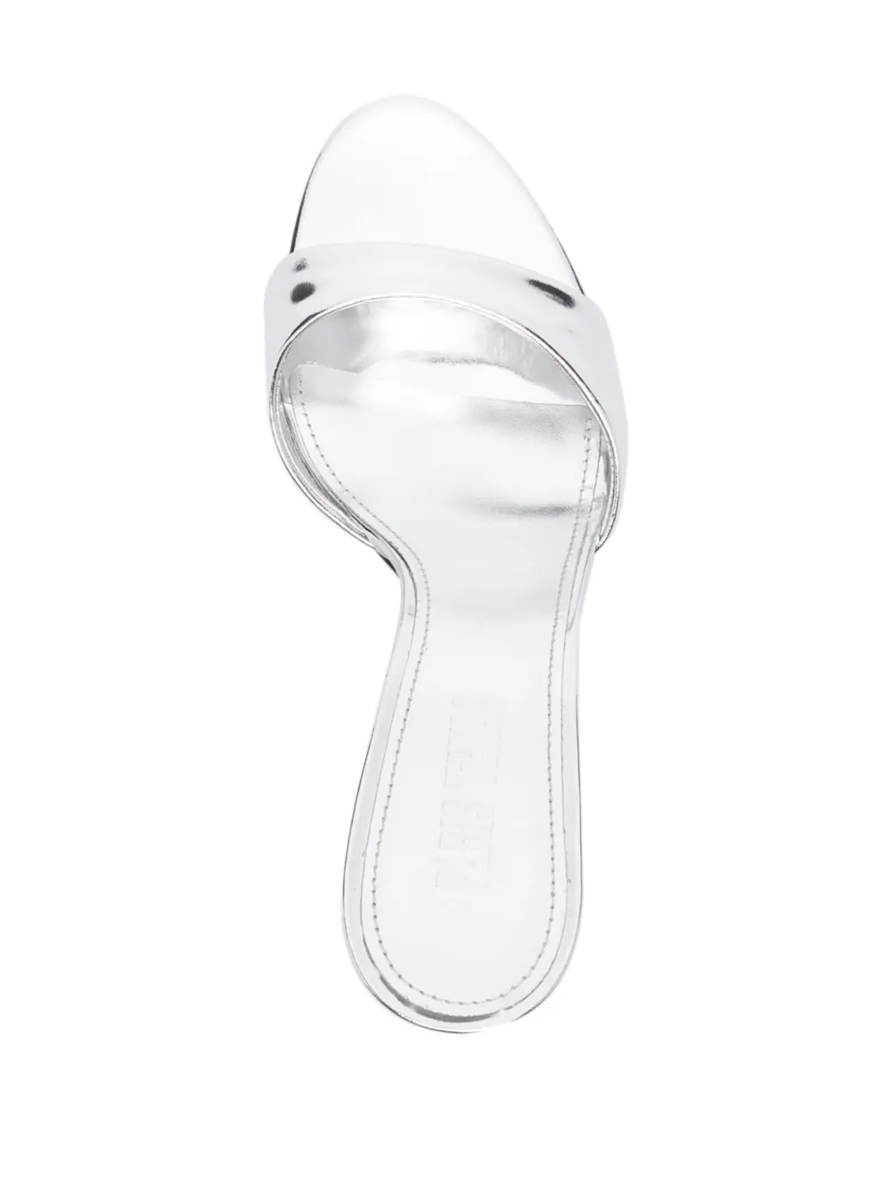 Paris Texas Lidia Mirrored-leather Sandals In Silver
