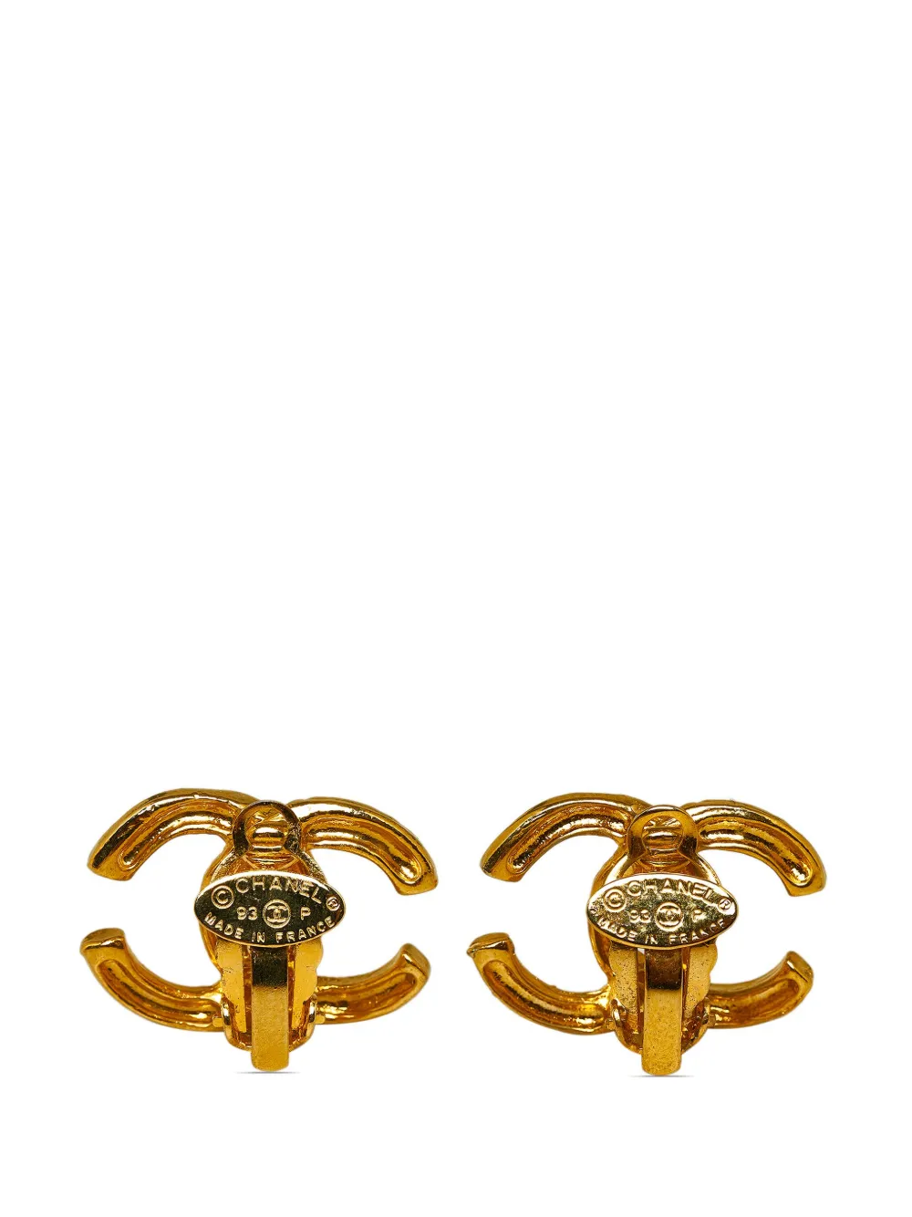 CHANEL Pre-Owned CC clip-on earrings - Goud