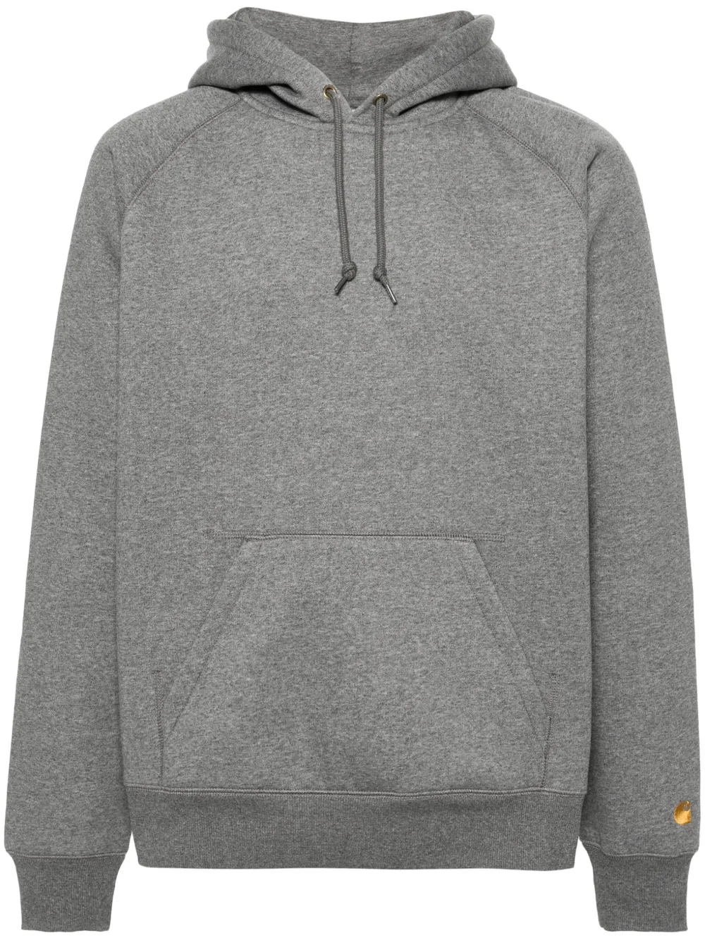 Carhartt Mélange Cotton-blend Hoodie In Grey