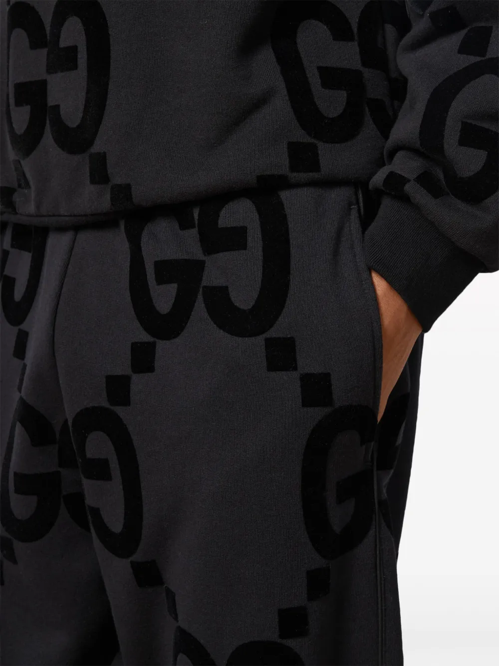 Gucci Katoenen trainingsbroek met GG-logo Zwart