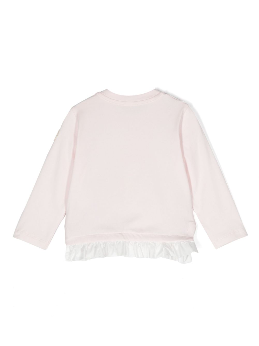 Moncler Enfant logo-print long-sleeve T-shirt - Roze