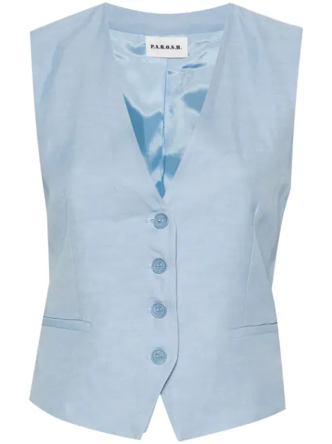 P.A.R.O.S.H. V-neck button-down waistcoat