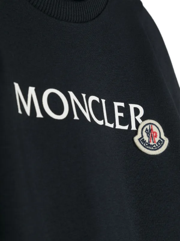 Moncler Enfant ロゴ ロンパース | ブルー | FARFETCH JP