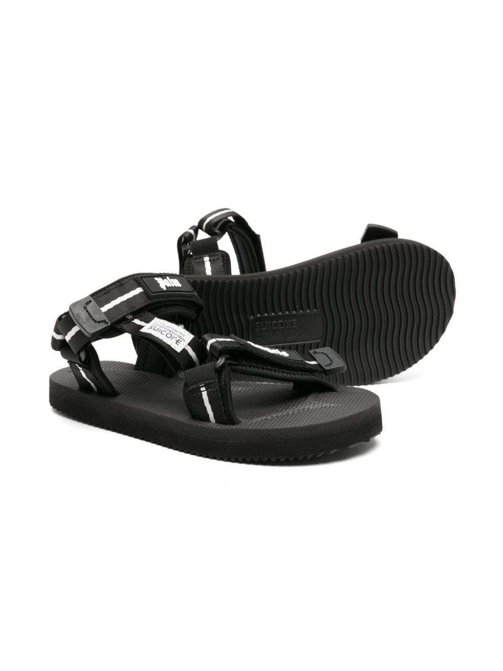 Palm Angels Kids x Suicoke sandalen met logopatch - Zwart