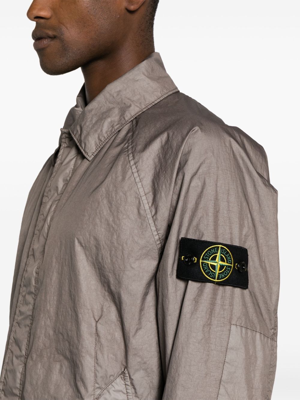 Stone Island Gekreukte regenjas Grijs