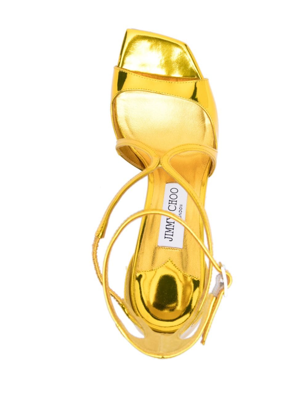 Shop Jimmy Choo Azia 95mm Sandals In Yellow