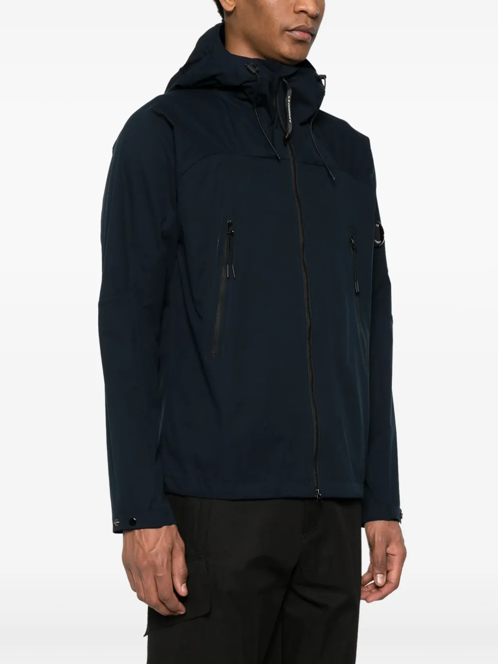 Shop C.p. Company Pro-tek Hooded Jacket In Blue