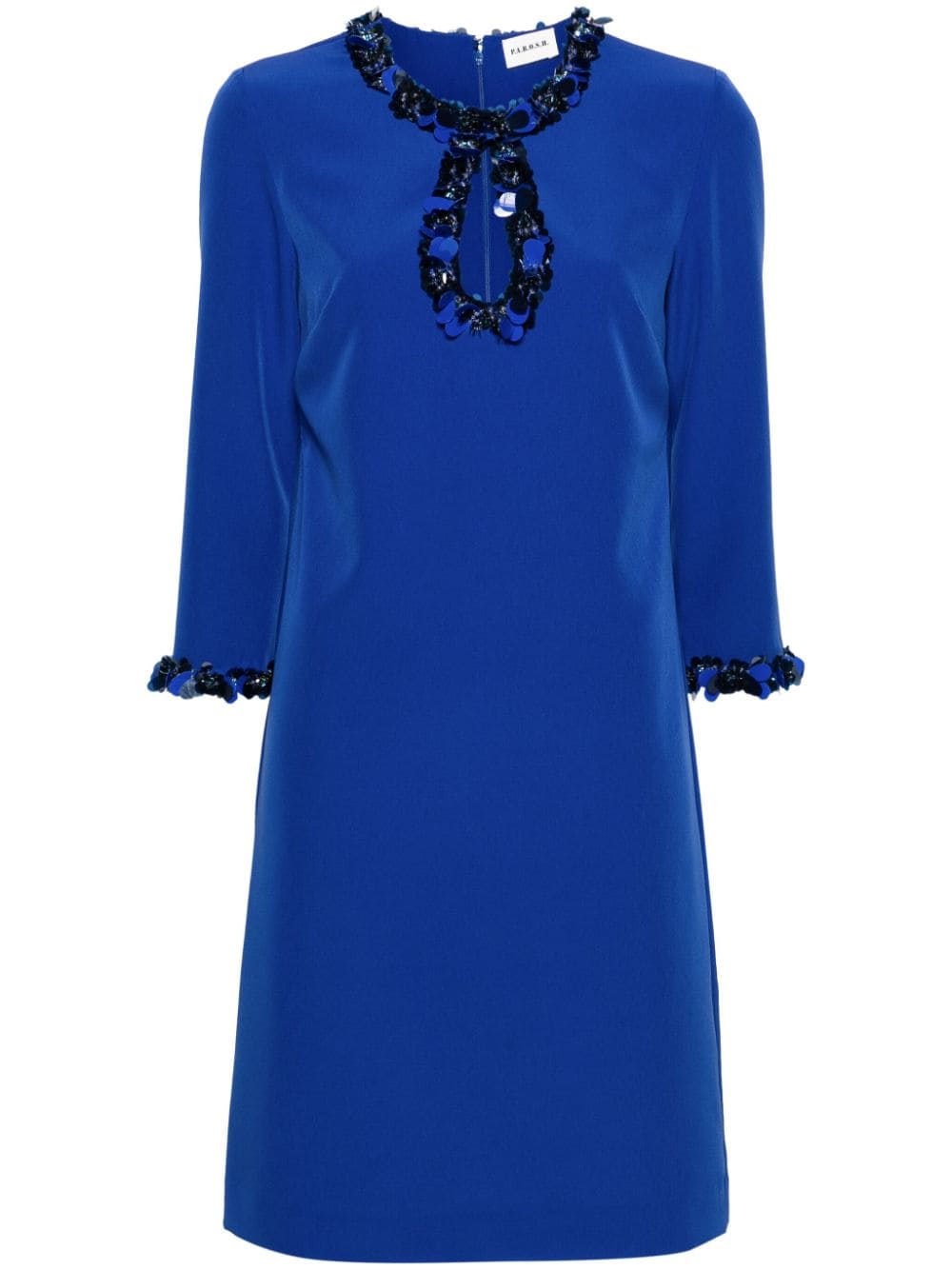 P.a.r.o.s.h Puppy Sequin-embellished Shift Dress In Blue