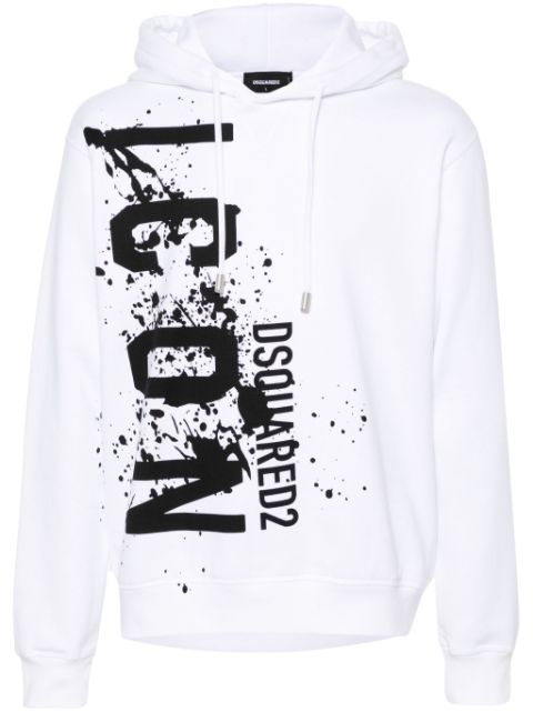 DSQUARED2 Icon Splash cotton hoodie Men