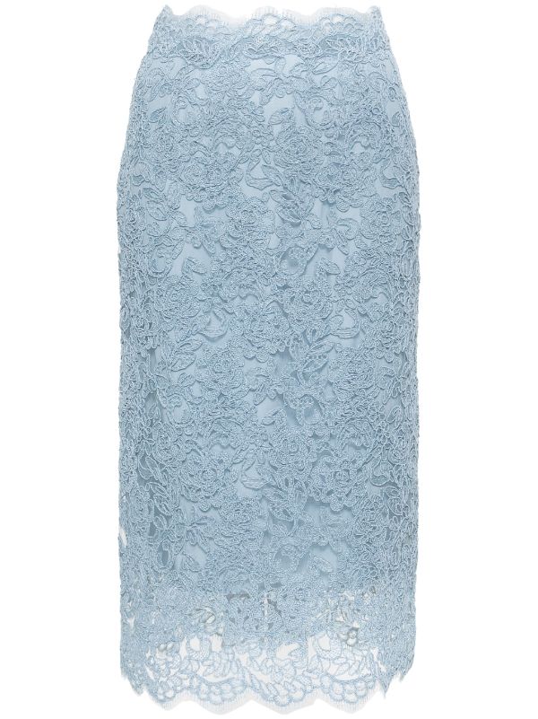 Lace skirt outlet blue