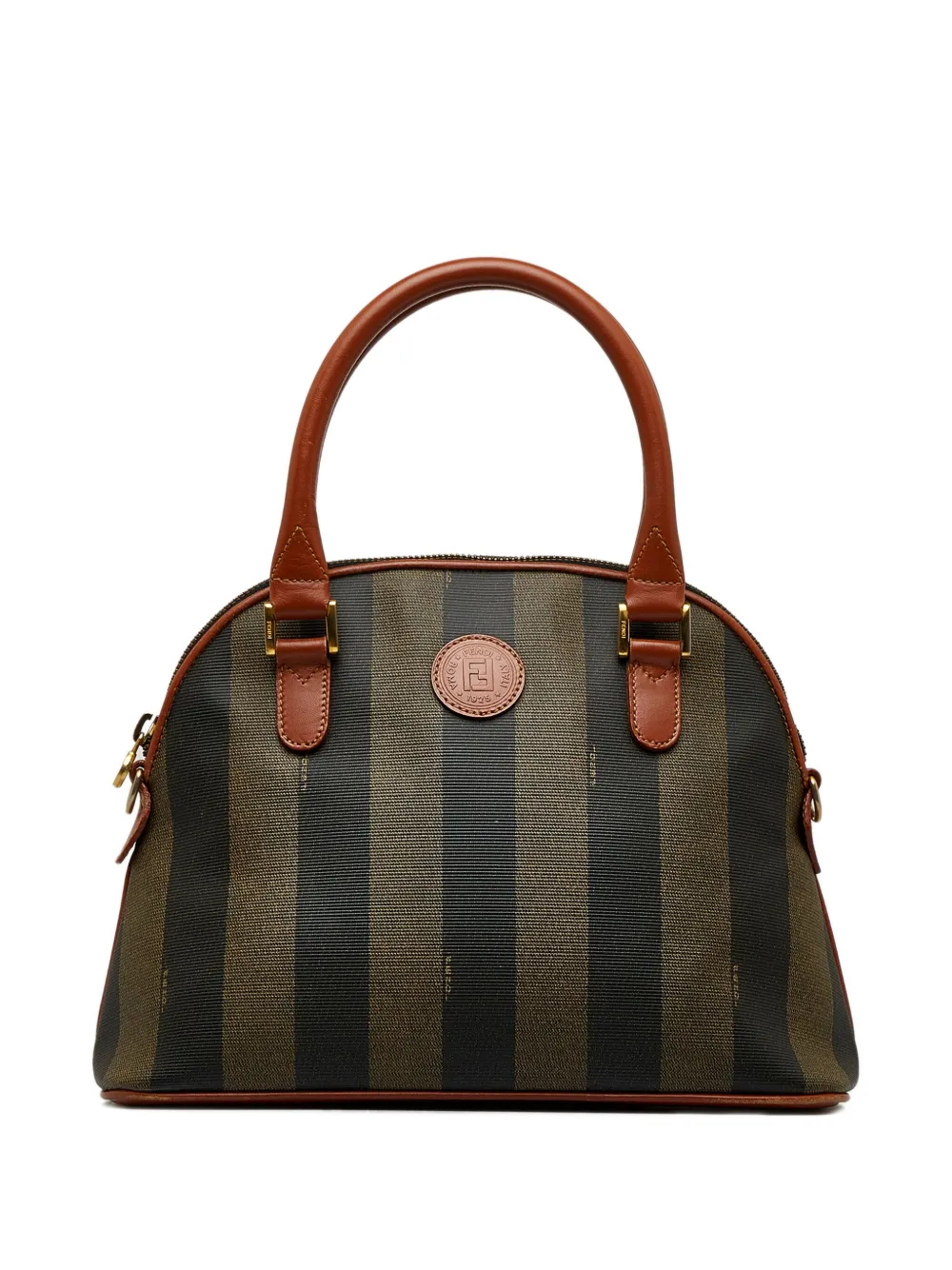 Fendi pequin striped discount tote