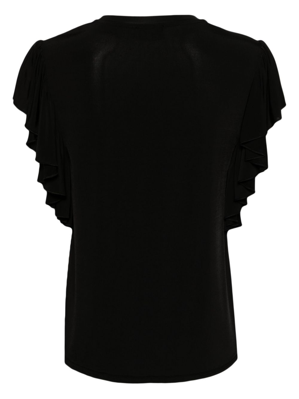 TWINSET logo-embellished ruffled blouse - Zwart