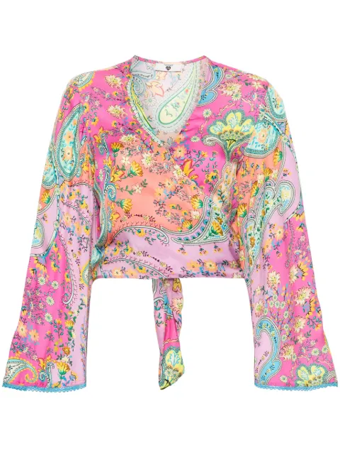 TWINSET paisley-print cropped blouse