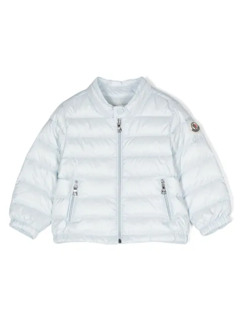 Moncler Enfant جاكيت مبطن بأبليكة شعار الماركة