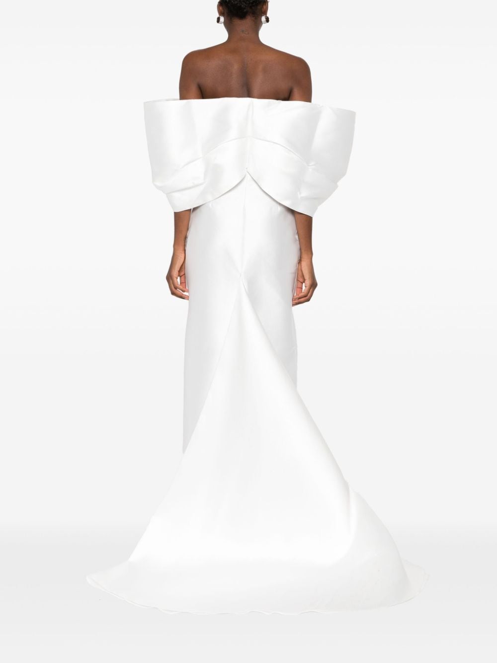 Shop Solace London Delphina Off-shoulder Maxi Dress In White