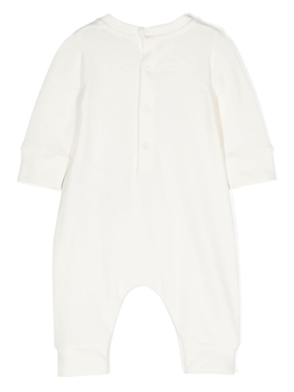 Moncler Enfant Romper met logoprint Wit