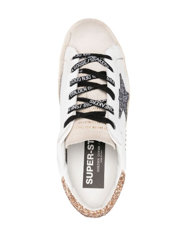 Golden Goose Super-Star Glitter Sneakers - Farfetch