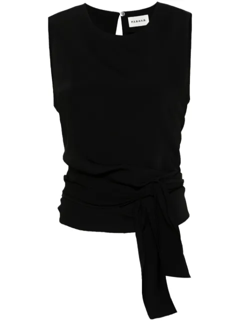 P.A.R.O.S.H. sleeveless tie-fastening blouse