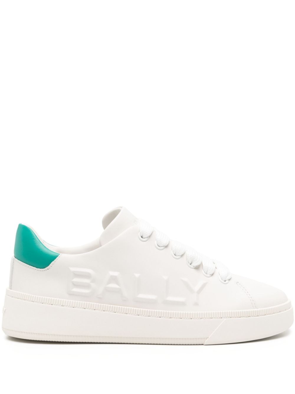 Bally Reka Logo-embossed Leather Sneakers In Weiss