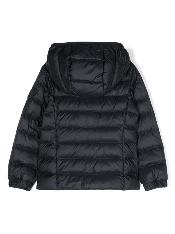 Moncler Enfant Hooded Quilted Jacket Blue FARFETCH AZ