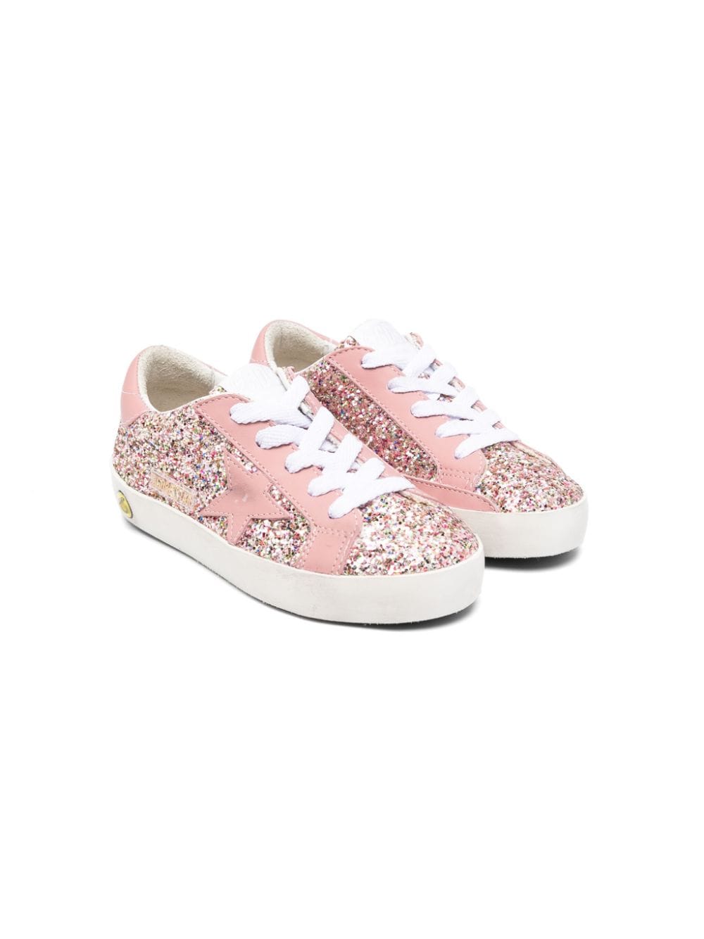 Golden Goose Kids' Glitter-detail Trainers In Pink