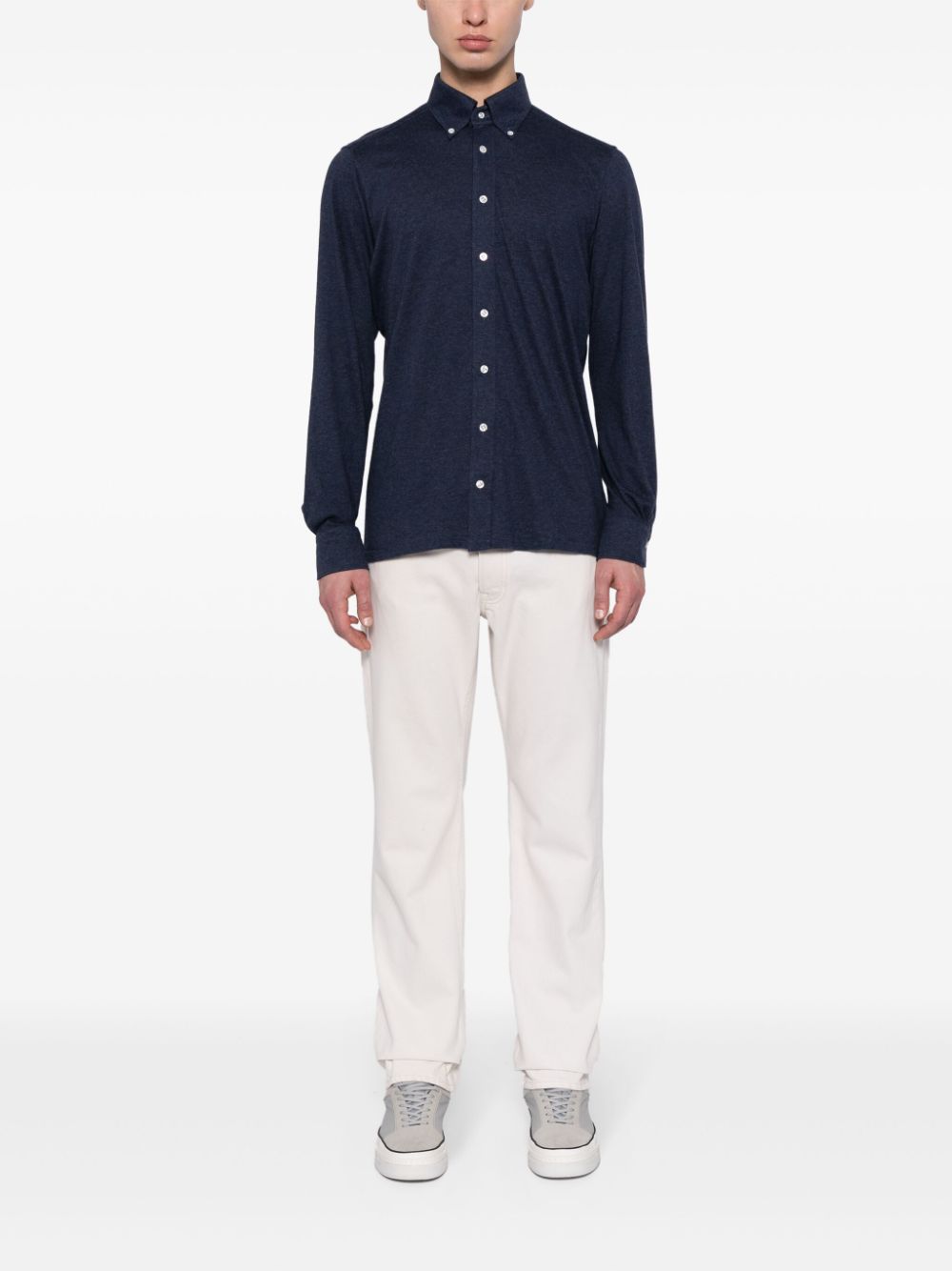 N.Peal Button-down overhemd - Blauw