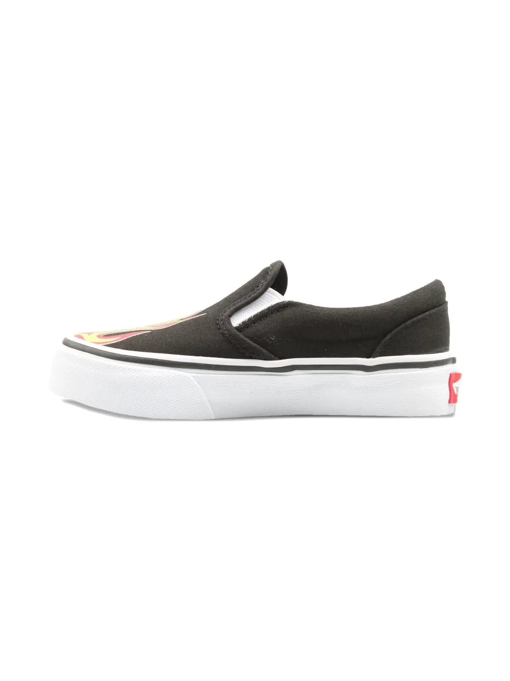 Vans Kids Classic Slip On flame-print sneakers - Zwart
