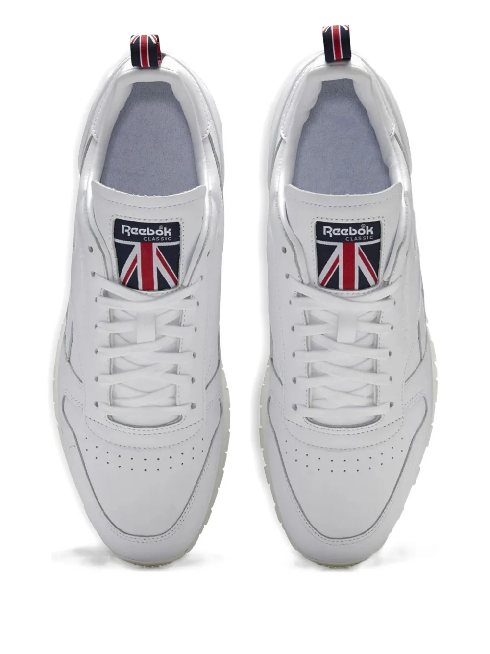 Reebok Cl "white/vector Navy" Sneakers In White
