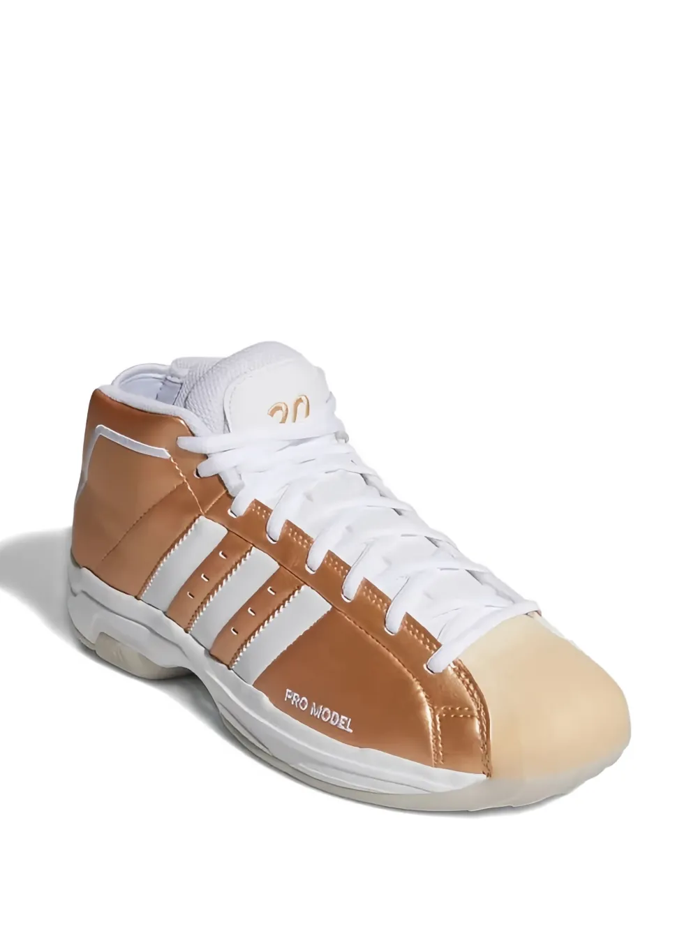 adidas Pro Model 2G "Copper Metallic Cloud White Light Flash Orange" sneakers Gold