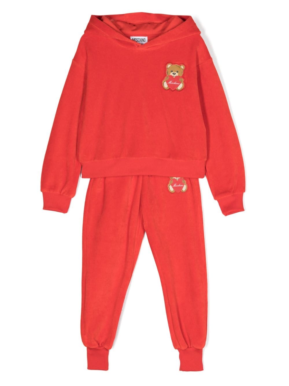 Moschino Kids' Cotton-blend Tracksuit In Red