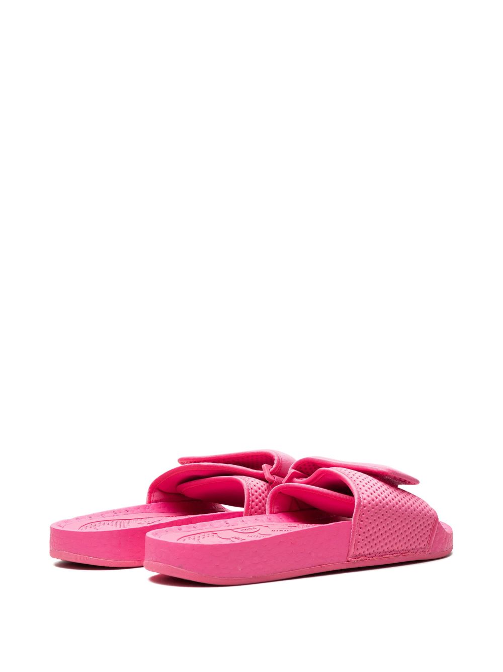 Shop Adidas Originals X Pharrell Williams Boost Sole Pool Slides In Pink