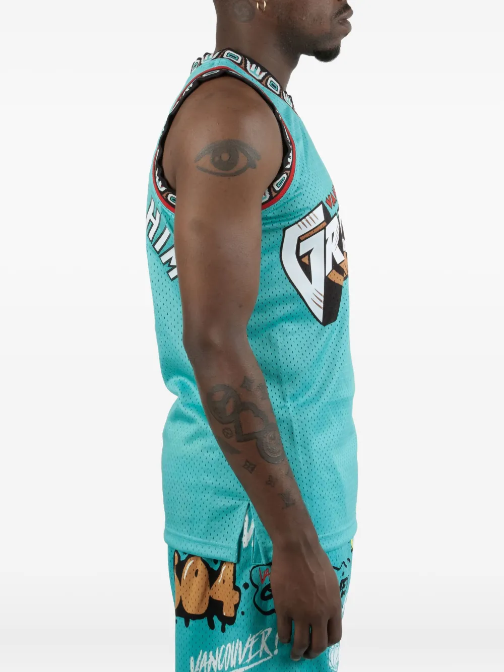Mitchell & Ness Grizzlies Number Jersey In Blue
