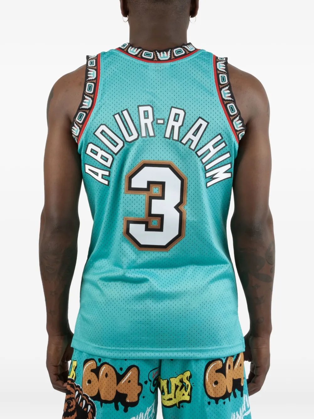 Mitchell & Ness Grizzlies Number Jersey In Blue