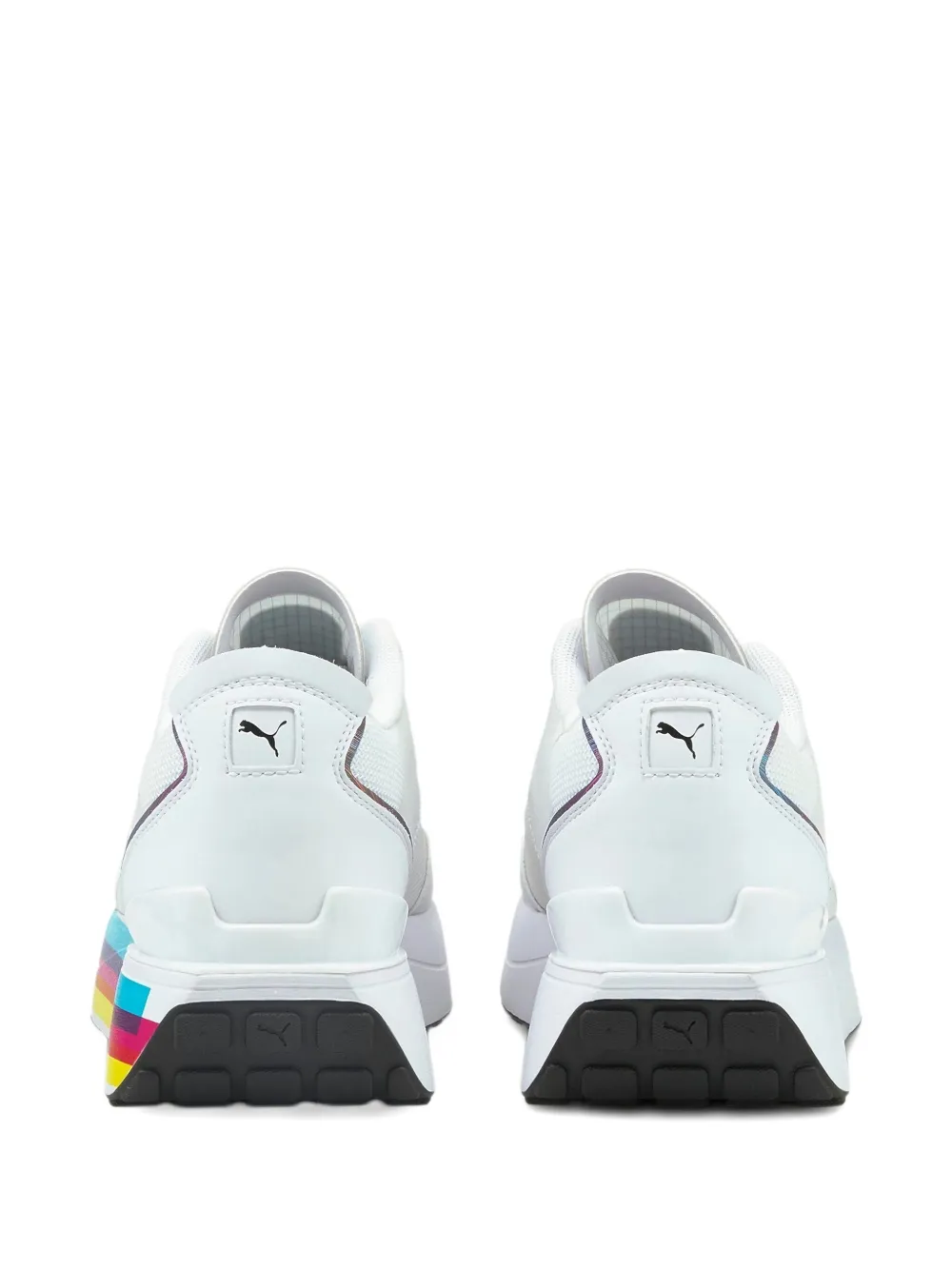 Puma X Felipe Pantone Cruise Rider Multi-stripe Sneakers In White