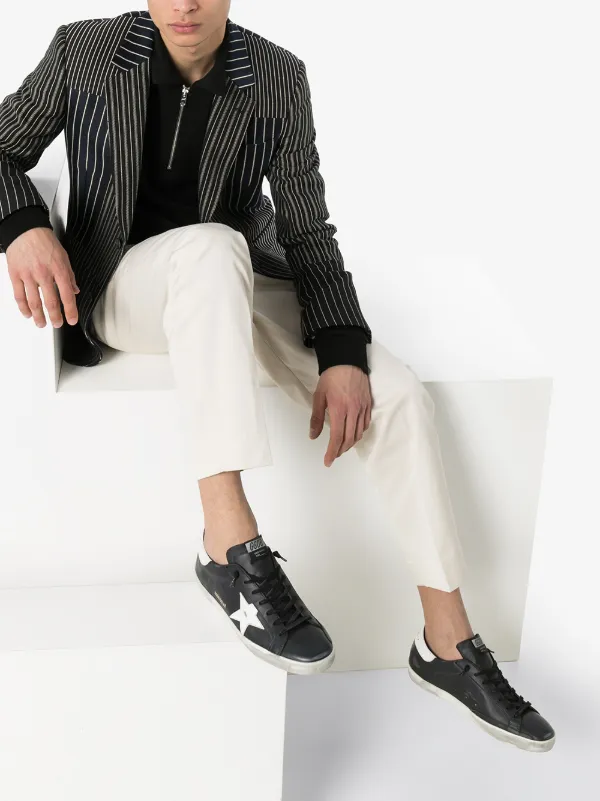 ♂♀新品・レザーベルト【GOLDEN GOOSE】プンターレ 黒 細幅
