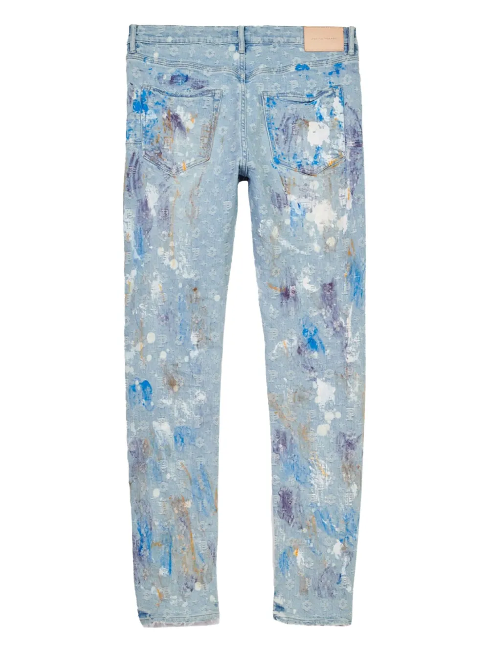 Purple Brand Paint Over jacquard jeans Blauw