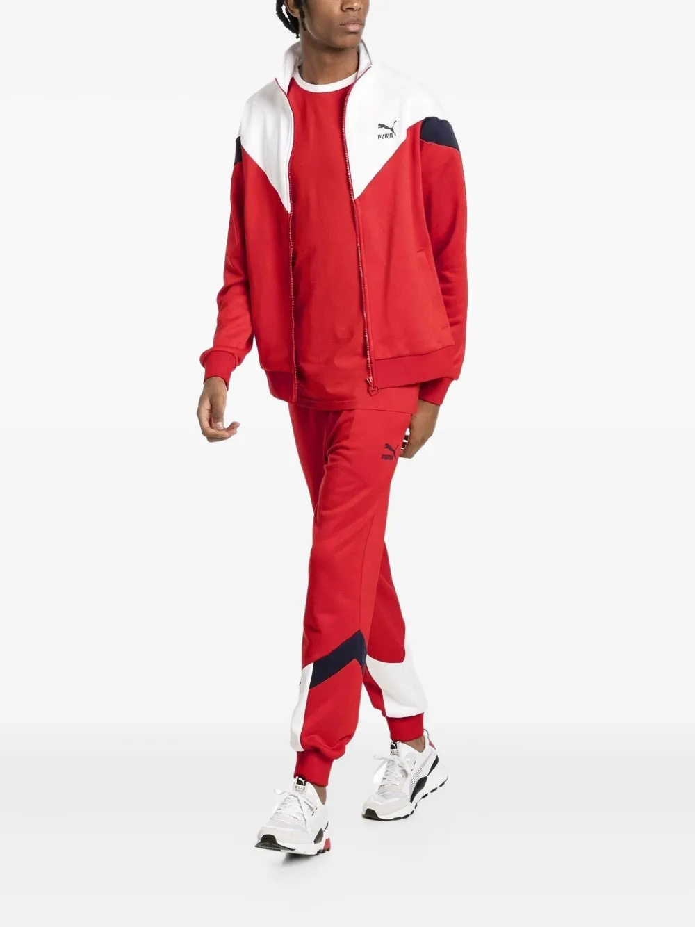 PUMA Iconic MCS trainingsbroek met colourblocking - Rood