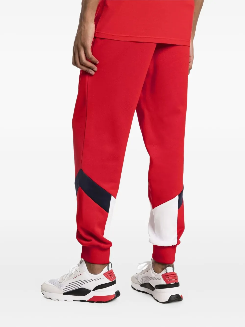 Puma Iconic Mcs Colour-block Track Pants In Red